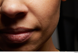 Face Mouth Cheek Skin Woman Black Slim Studio photo references